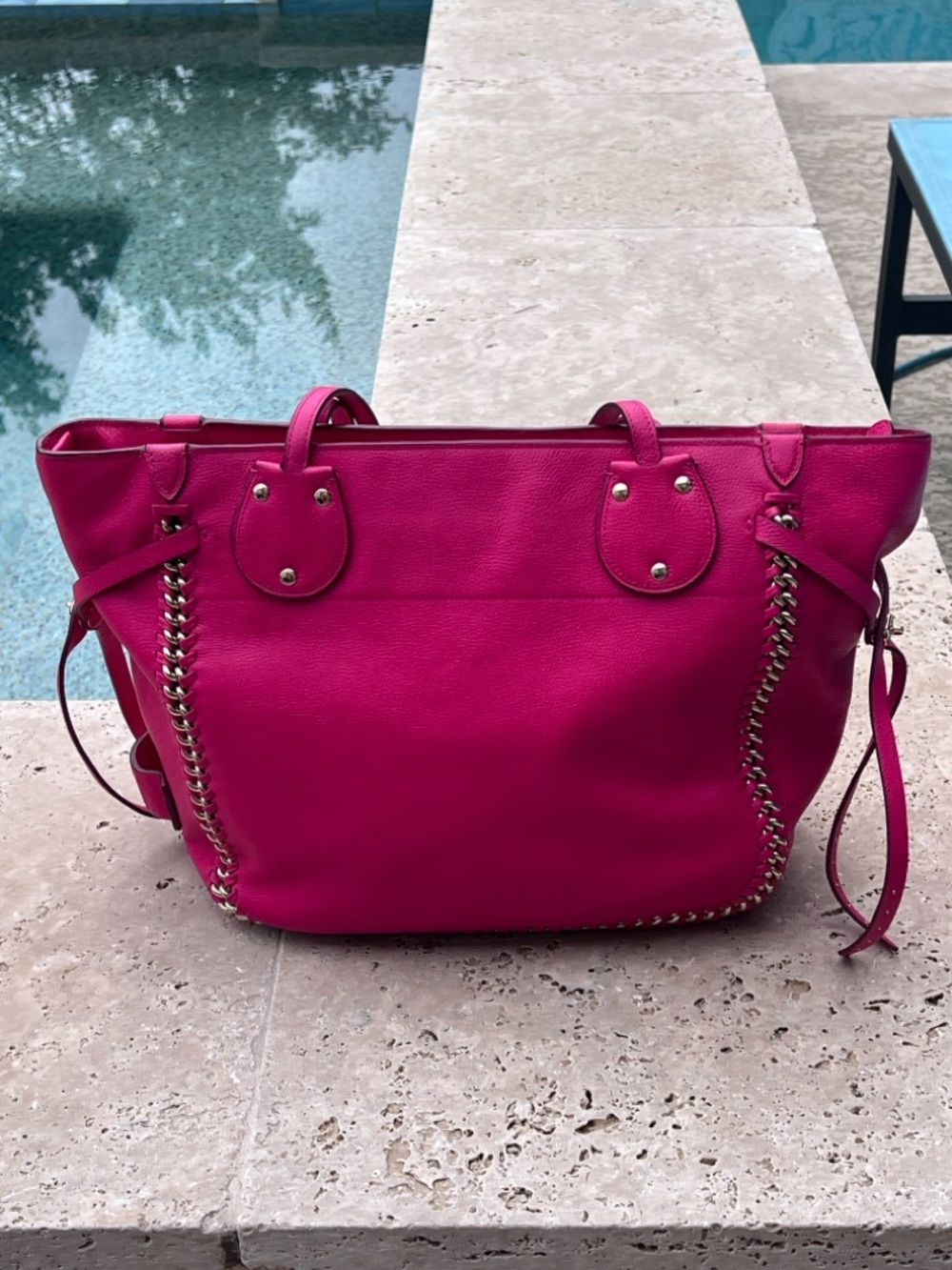 RARE COACH “Pink Ruby” Tatum Shoulder Tote - Picture 4 of 15